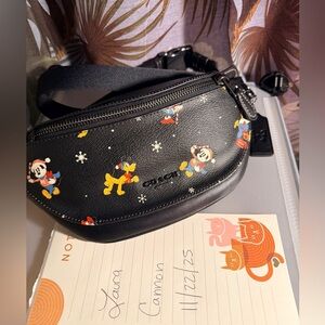 Coach Disney Christmas Mickey Fanny Pack